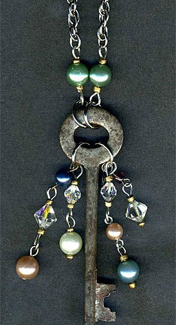 Antique key necklace