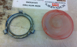 Ring from garbage disposal and glass dish