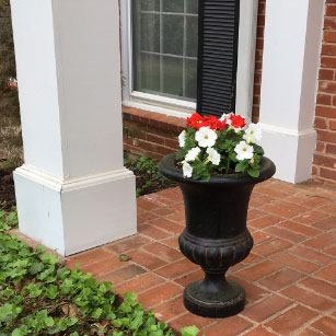 A traditional planter for a traditional home
